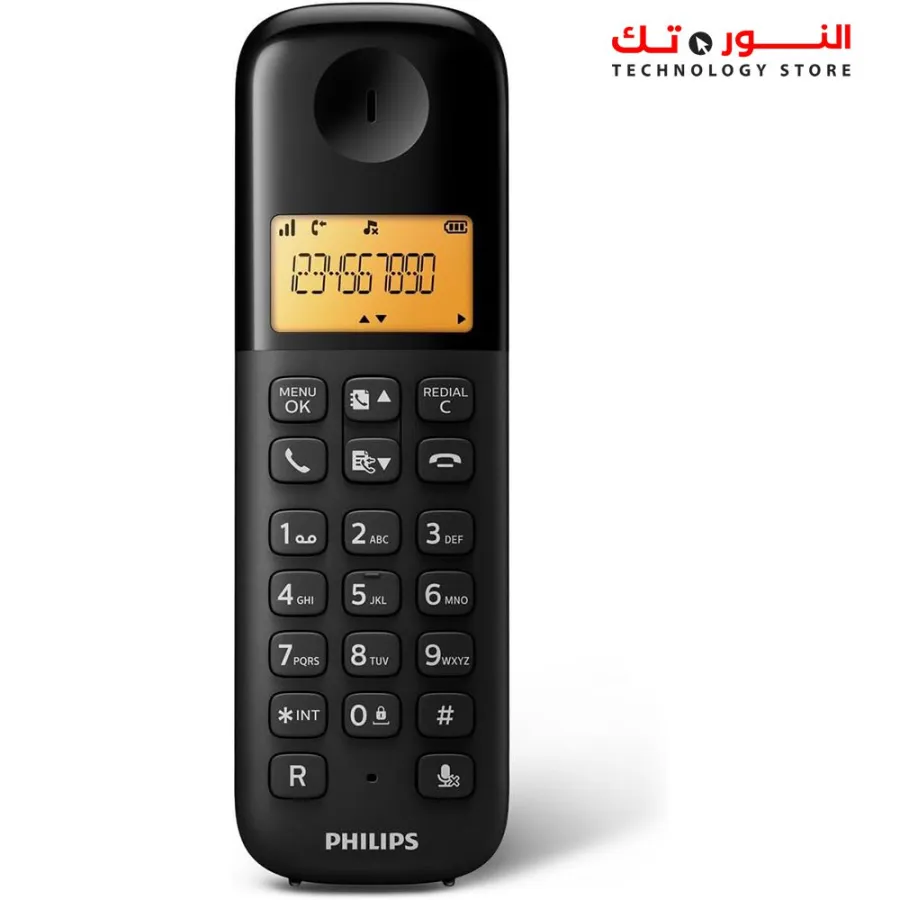 تليفون أرضى لاسلكى PHILIPS d1601b/63