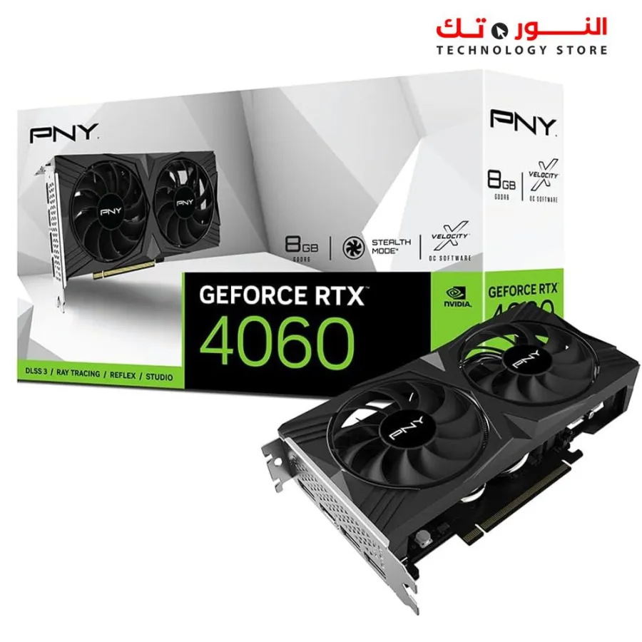 PNY GeForce RTX™ 4060 8GB Verto™ Dual Fan Graphics Card