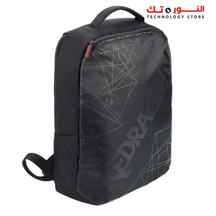 Redragon GB-76 Travel Laptop Backpack, Business Workstation Computer Gaming Backpack w/ Durable Double-Layer Fabric Liner, Modern Line Logo Print &amp; Large Front Pocket, Fits Up to 18" Laptop