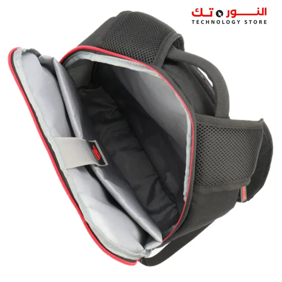 Redragon GB-76 Travel Laptop Backpack, Business Workstation Computer Gaming Backpack w/ Durable Double-Layer Fabric Liner, Modern Line Logo Print &amp; Large Front Pocket, Fits Up to 18" Laptop