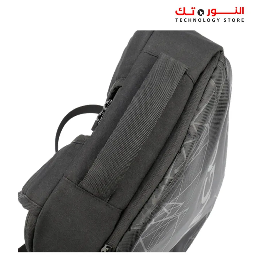 Redragon GB-76 Travel Laptop Backpack, Business Workstation Computer Gaming Backpack w/ Durable Double-Layer Fabric Liner, Modern Line Logo Print &amp; Large Front Pocket, Fits Up to 18" Laptop
