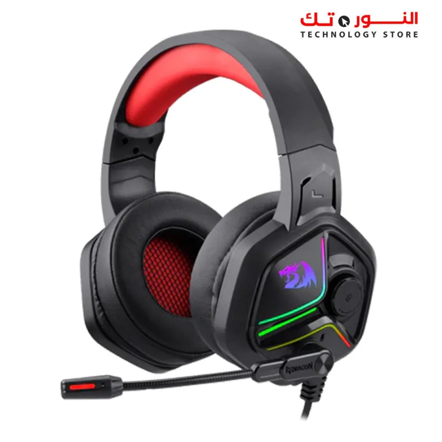 Redragon H230 Ajax RGB Wired Gaming Headset, Dynamic RGB Backlight