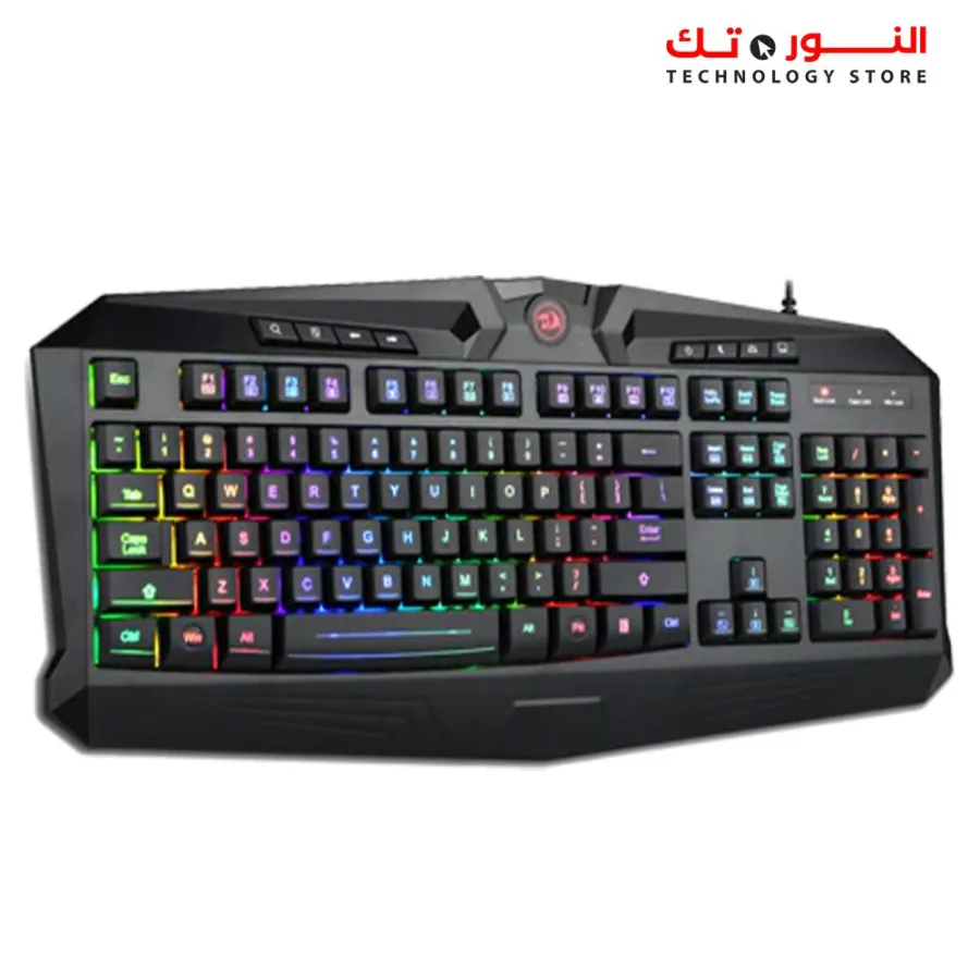 Redragon K503 PC Gaming Keyboard, Wired, Multimedia Keys, Silent USB Keyboard with Wrist Rest for Windows PC Games (RGB LED Backlit with Macro Recording)