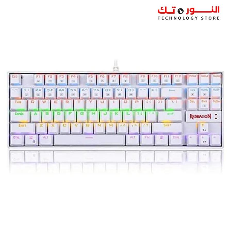 "redragon K552 Rainbow Mechanical Gaming Keyboard Blue Switch 87 Key Tkl Design "