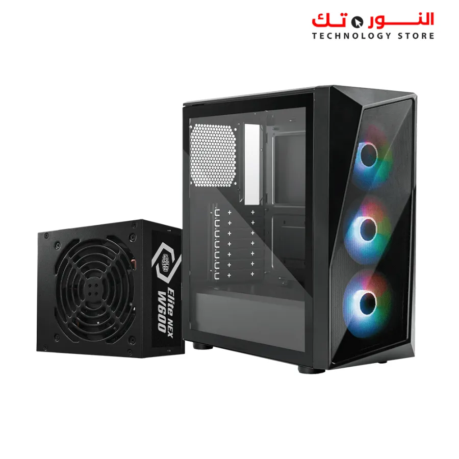 COOLER MASTER CMP 520 + Power ELITE NEX N600 600W  3FANS ARGB
