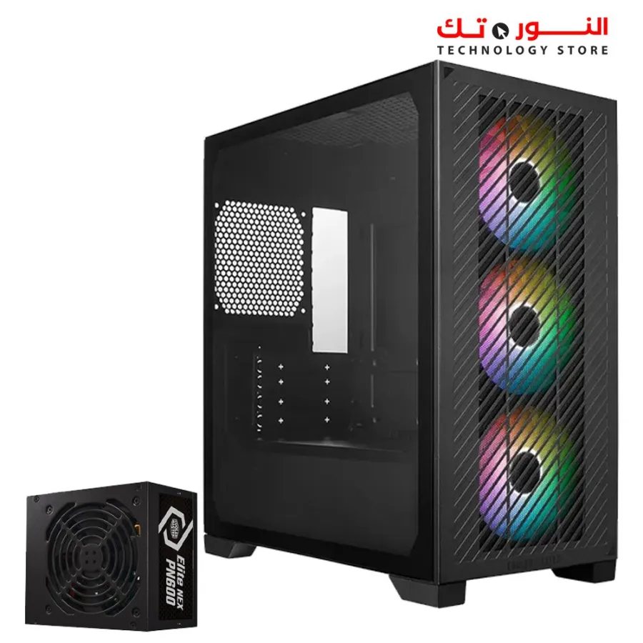 Cooler Master Elite 301 3FAN ARGB +  ELITE NEX PN600W PSU