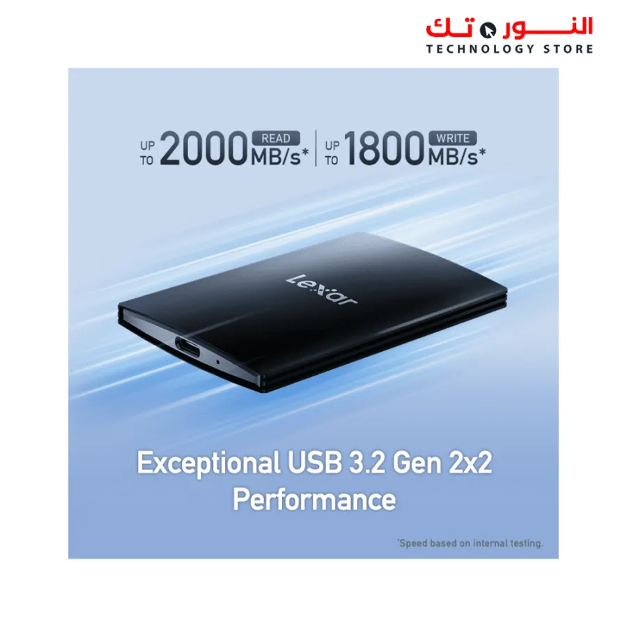 Lexar 1TB SL500 USB 3.2 Gen 2x2 Portable SSD R:2000MB/s,W:1800MB/s LSL500X001T-RNBNG
