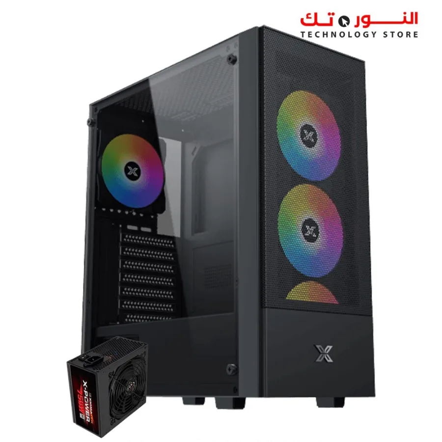 XIGMATEK CASE HERO II AIR 4F ARGB + 750W +80 WHITE PSU