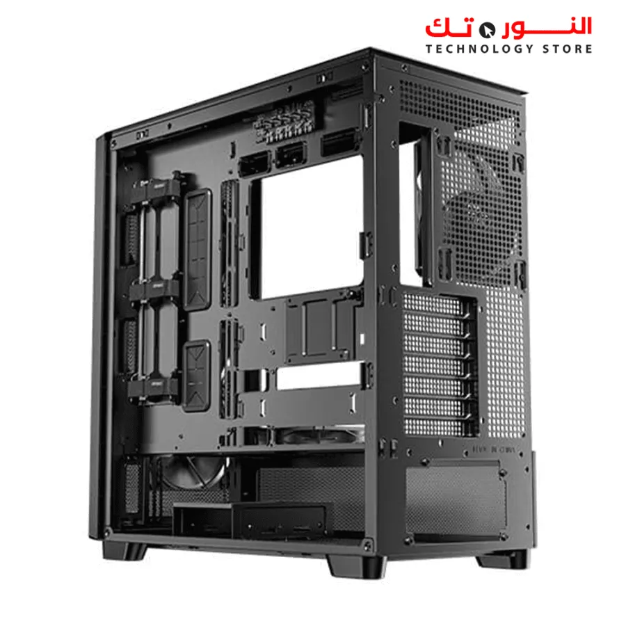 Antec Flux Wood Mesh, 5 x PWM Fans Included, High-Airflow Front Panel with Walnut Wood, Type-C, 420mm Radiator & Back Connect Motherboard Support