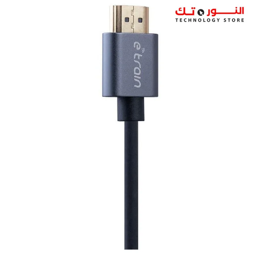 E-train (DC891) HDMI to HDMI Round Cable 4K 1.5M Gold Plated - Gray