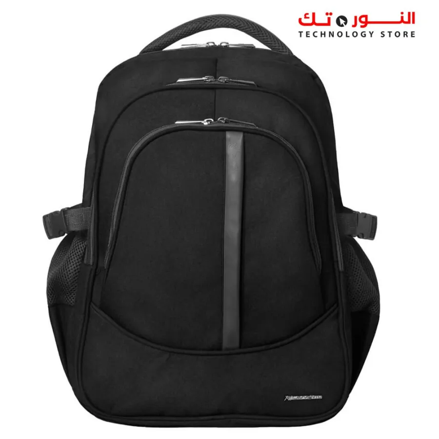L'AVVENTO BG74B Discovery Backpack fit with Laptops up to 15.6", Material Nylon +PU, Black