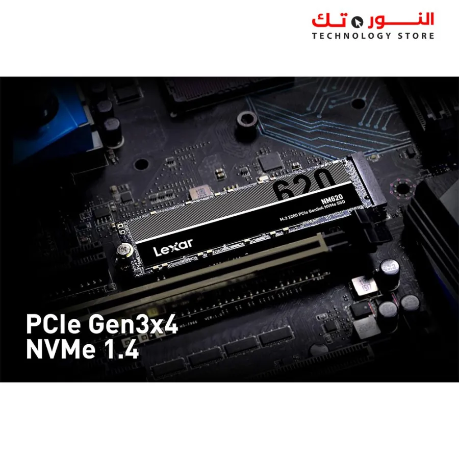 Lexar NM620 1TB SSD, M.2 2280 PCIe Gen3x4 NVMe SSD, Up to 3500MB/s