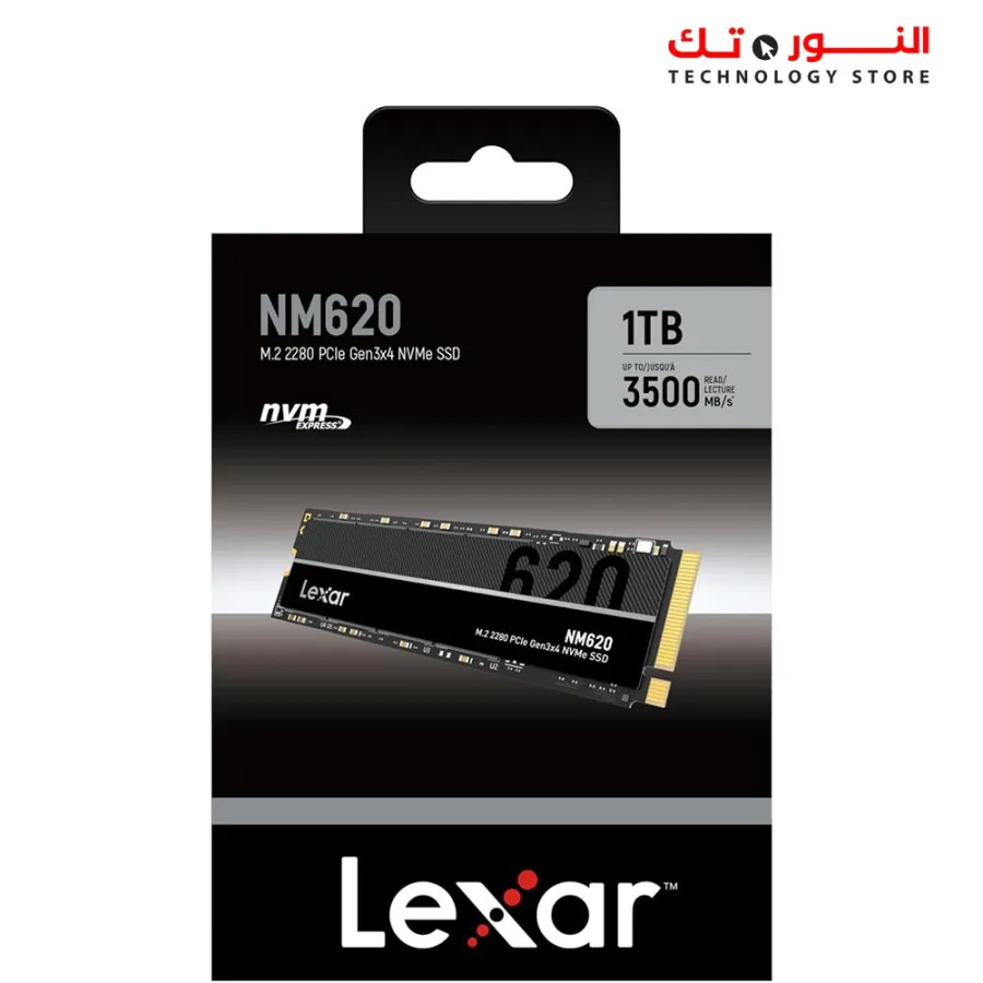Lexar NM620 1TB SSD, M.2 2280 PCIe Gen3x4 NVMe SSD, Up to 3500MB/s