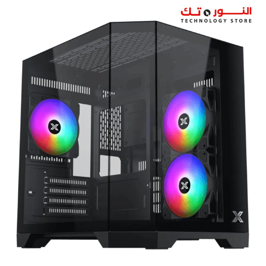 XIGMATEK CUBI M NANO MICRO TOWER RAINBOW 3 FAN