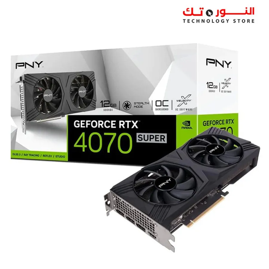PNY RTX 4070 SUPER VERTO OC 12G GDDR6X DUAL FAN Graphic Card