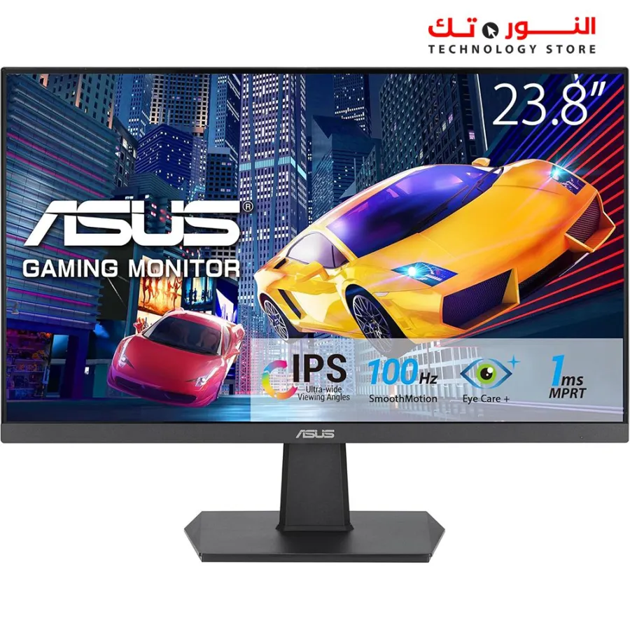 ASUS VA24EHF Eye Care Gaming Monitor – 23.8-inch, IPS, Full HD, Frameless, 100Hz, Adaptive-Sync, 1ms MPRT, HDMI, Low Blue Light, Flicker Free, Wall Mountable