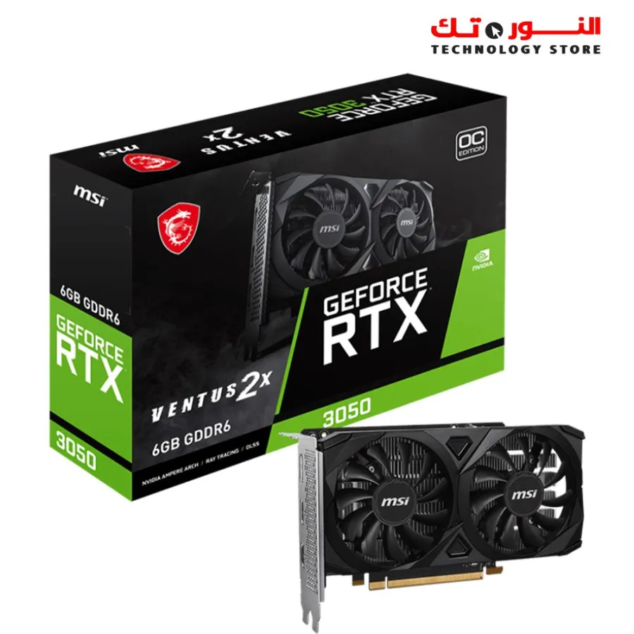 MSI GeForce RTX 3050 VENTUS 2X E OC 6G GDDR6