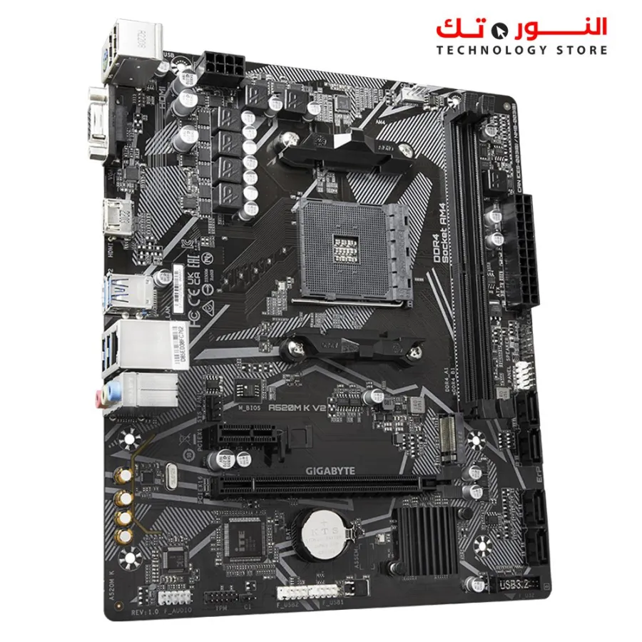 GIGABYTE A520M K V2 DDR4 Ultra Durable Motherboard with GbE LAN with Bandwidth Management, PCIe 3.0 x4 M.2