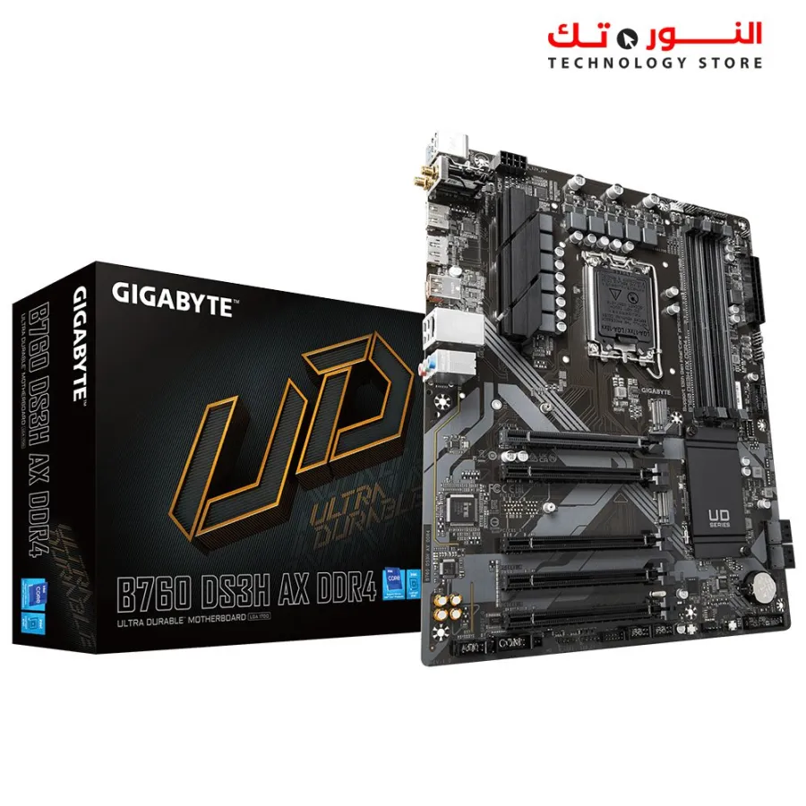 GIGABYTE B760 DS3H AX DDR4 - Hybrid 8+2+1 Phases Digital - PCIe 4.0 - Wi-Fi 6E