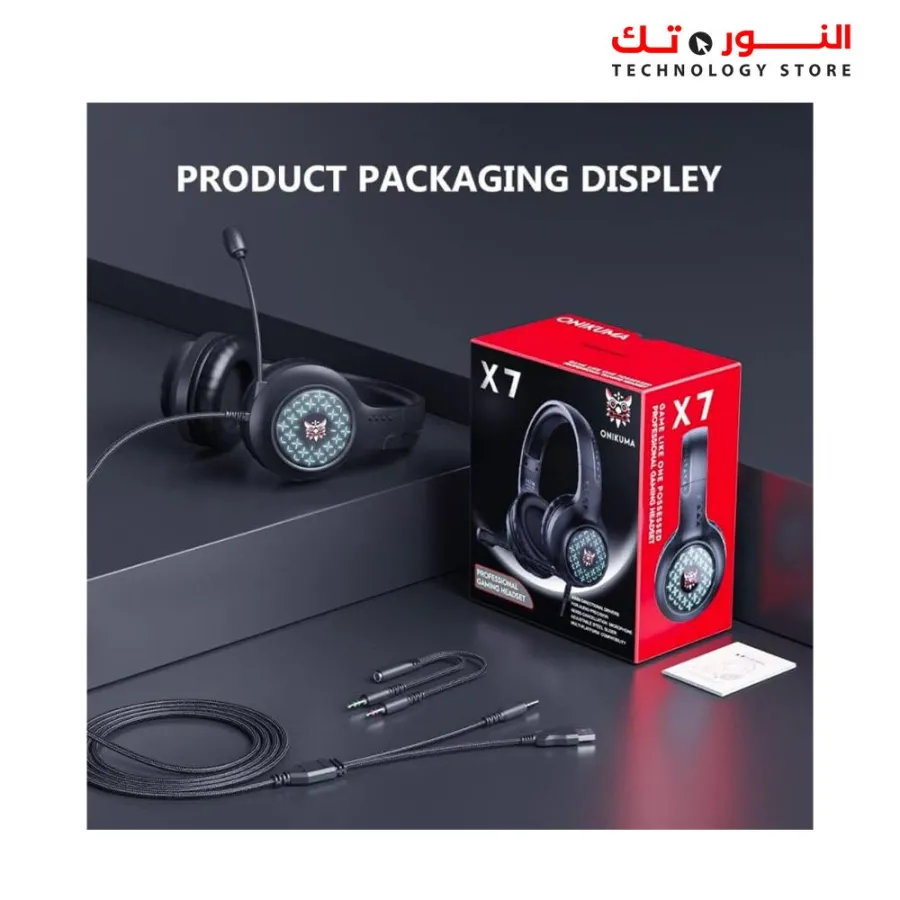 Onikuma X7 PRO Gaming Headset Wired Black