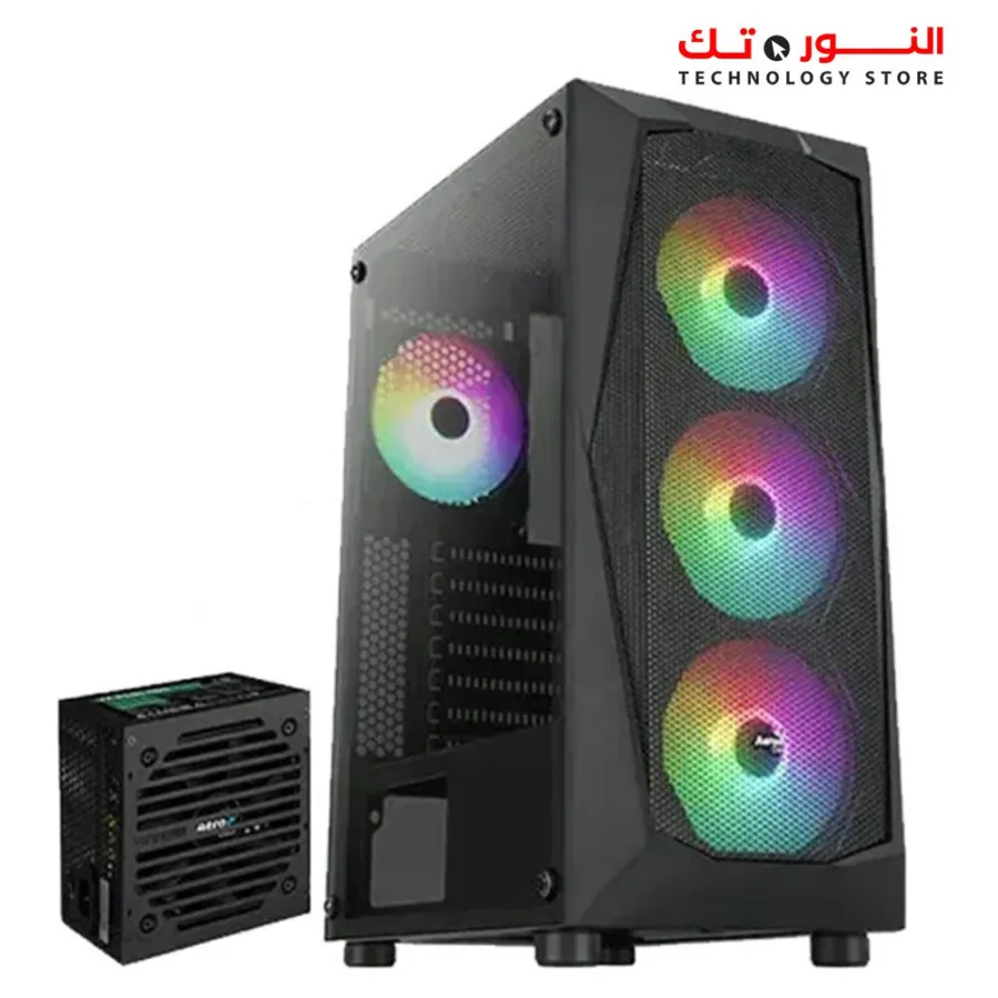 Aerocool FALCON ARGB PC MID TOWER CASE VX PLUS 600 POWER SUPPLY