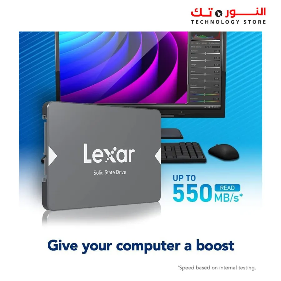 Lexar 1TB NS100 SSD 2.5 SATA III Internal Solid State Drive Up to 550MB s