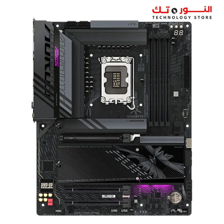 GIGABYTE Z890 AORUS Elite WIFI7 DDR5 Intel Core Ultra (Series 2) LGA 1851 Motherboard, ATX, DDR5, 4X M.2, PCIe 5.0, Thunderbolt 4, WIFI7, 2.5GbE LAN, EZ-Latch