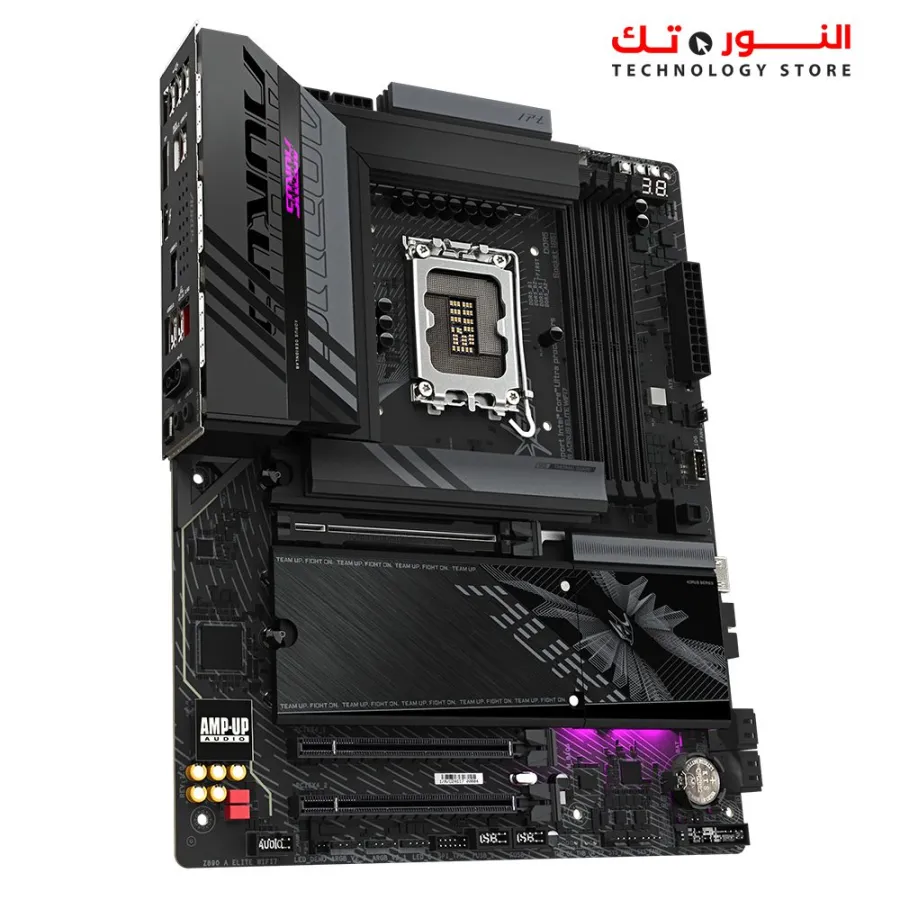 GIGABYTE Z890 AORUS Elite WIFI7 DDR5 Intel Core Ultra (Series 2) LGA 1851 Motherboard, ATX, DDR5, 4X M.2, PCIe 5.0, Thunderbolt 4, WIFI7, 2.5GbE LAN, EZ-Latch