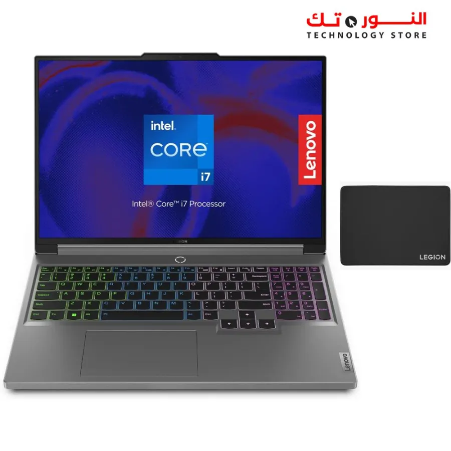 Lenovo Legion 5 16IRX9 Intel Core i7-13650HX, RAM 16GB DDR5 , 512GB SSD,NVIDIA GeForce RTX 4060 8GB GDDR6, 16”INCH WQXGA 100% sRGB, IPS 165Hz, Win11 - Lenovo Legion Gaming Speed Mouse Pad M