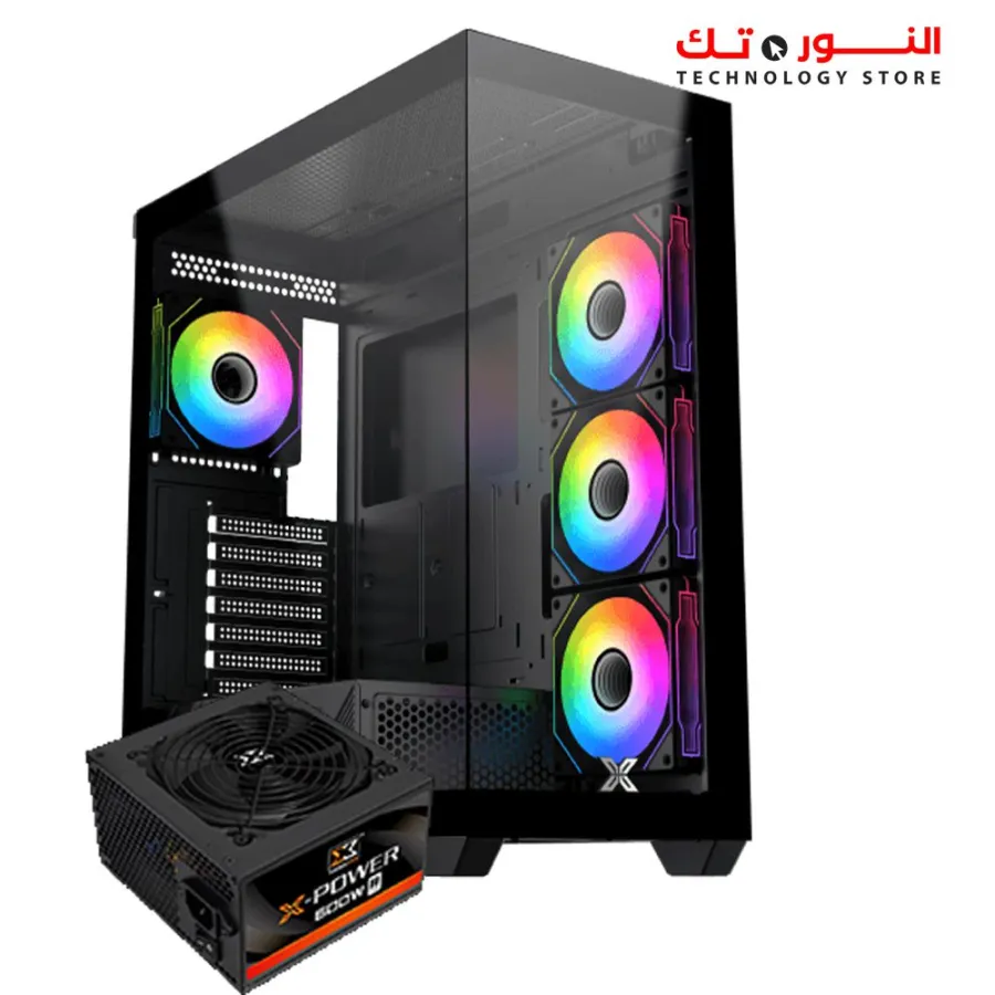 Xigmatek Blast 4FAN ARGB + X-Power 600W 80+ White Mid Tower Case