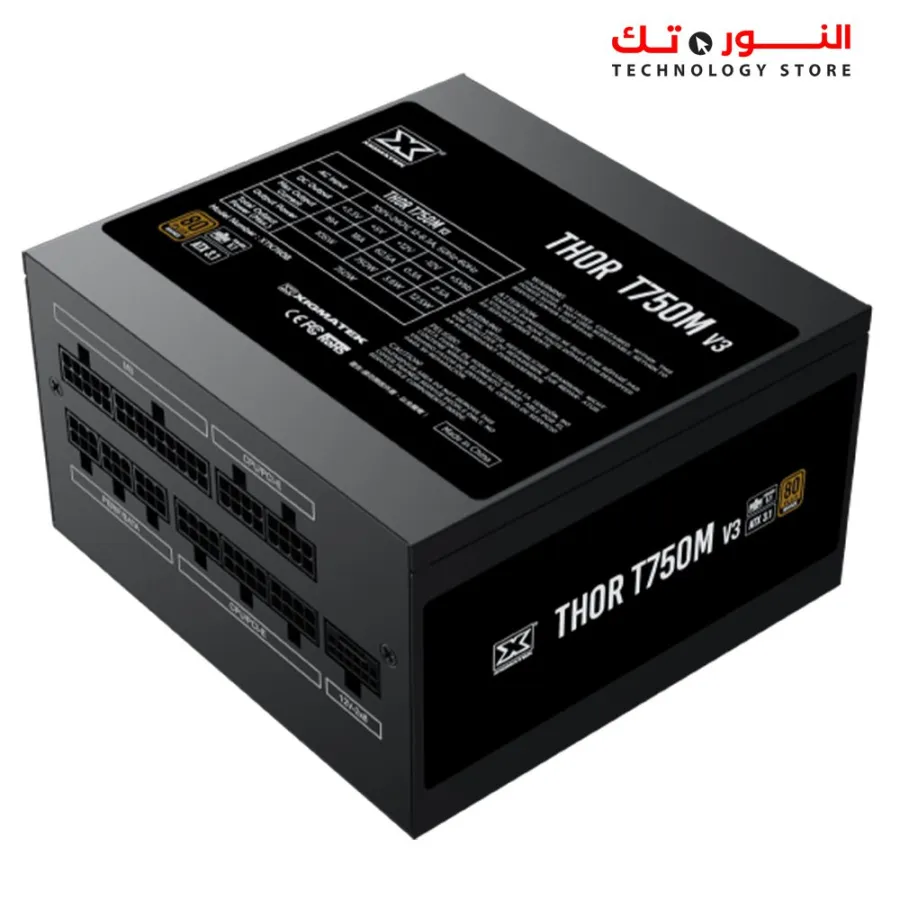 Xigmatek Thor T750M V3 750W 80+ Bronze ATX 3.1 PCI E 5.1 Full Modular Power Supply