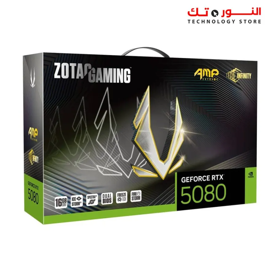 ZOTAC Gaming GeForce RTX 5080 AMP Extreme Infinity DLSS 4 16GB GDDR7 256-bit 30 Gbps PCIE 5.0 Gaming Graphics Card, IceStorm 3.0 Advanced Cooling, Spectra 2.0 ARGB Lighting