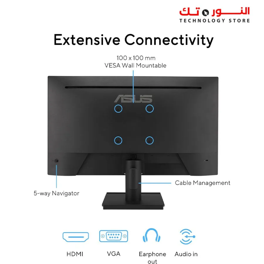 ASUS VA249HG 24” (23.8-inch viewable) 1080P Eye Care Monitor – IPS, Full HD, 99% sRGB, Frameless, 120Hz, Adaptive-Sync, 1ms, HDMI, VGA, Low Blue Light, Flicker Free