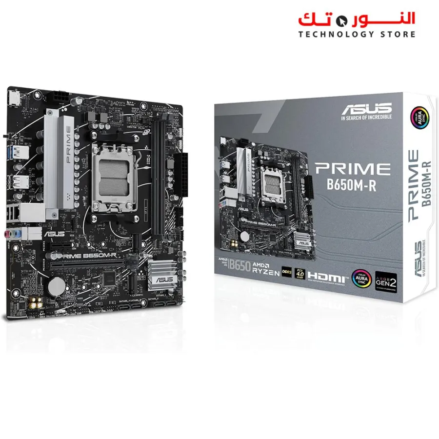 Asus PRIME B650M-R DDR5, PCIe 4.0 Type-C®, BIOS FlashBack™, Two-Way AI Noise Cancelation, Aura Sync