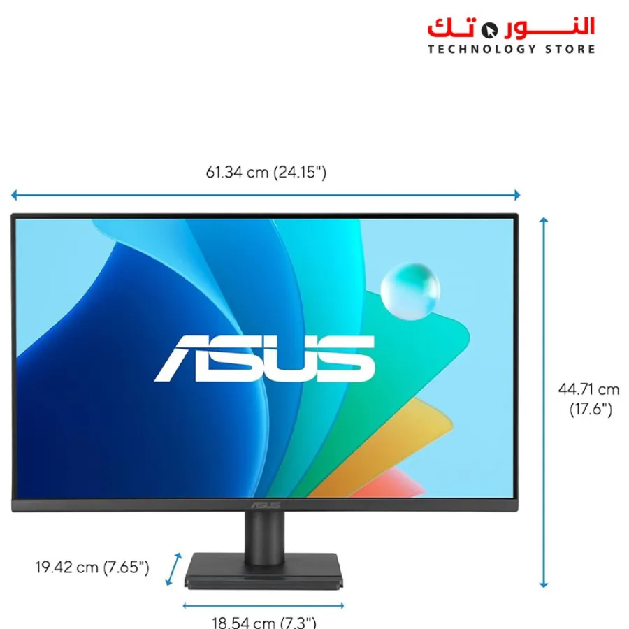 ASUS VA279QG 27” Eye Care Monitor – IPS, Full HD, 99% sRGB, Frameless, 120Hz, Adaptive-Sync, 1ms, Speakers, HDMI, DisplayPort, VGA, Low Blue Light, Flicker Free