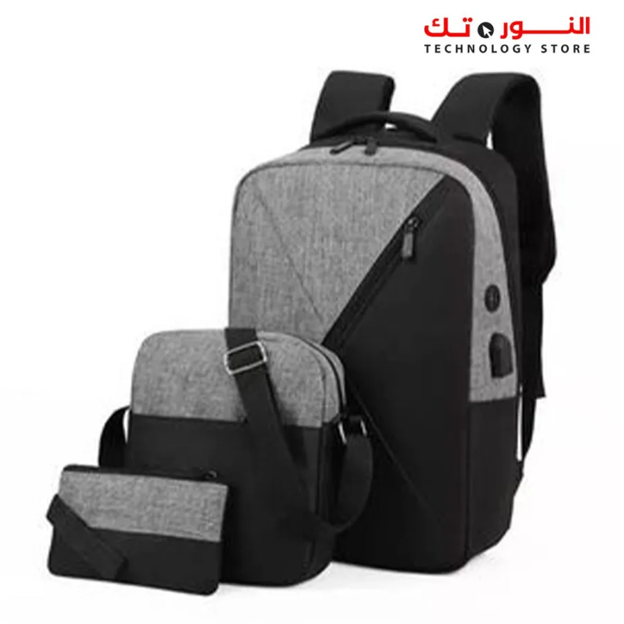 GENERIC Business Laptop Backpack Unisex Travel Rucksack School Bag 3 Pieces Smart Backpack