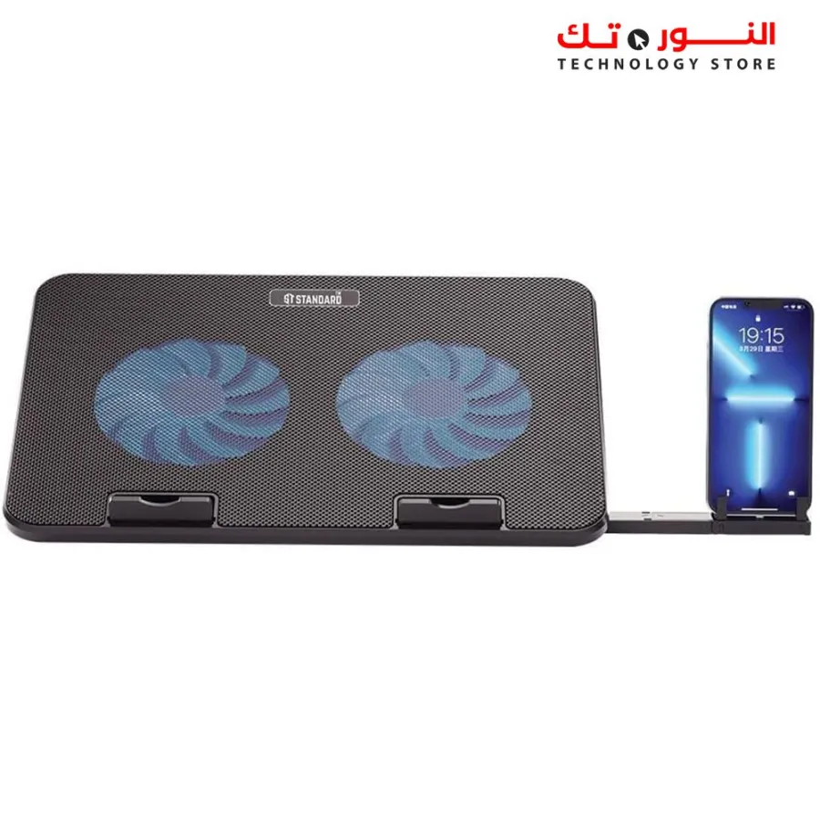 STANDARD Gaming cooler Ice-02 usb - Best quality class A- led ligh- Mobile Holder-BLACK