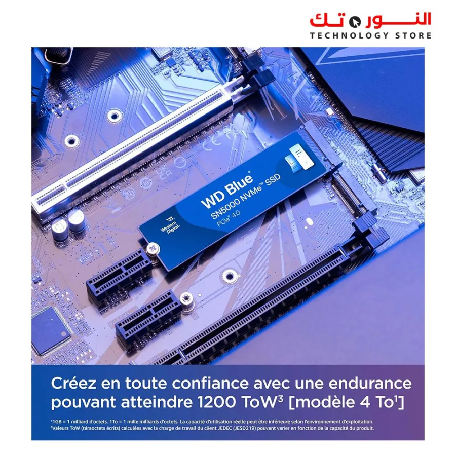 Western Digital 1TB WD Blue SN5000 NVMe Internal Solid State Drive SSD - PCIe Gen 4.0, M.2 2280 Up to 5,150 MB/s
