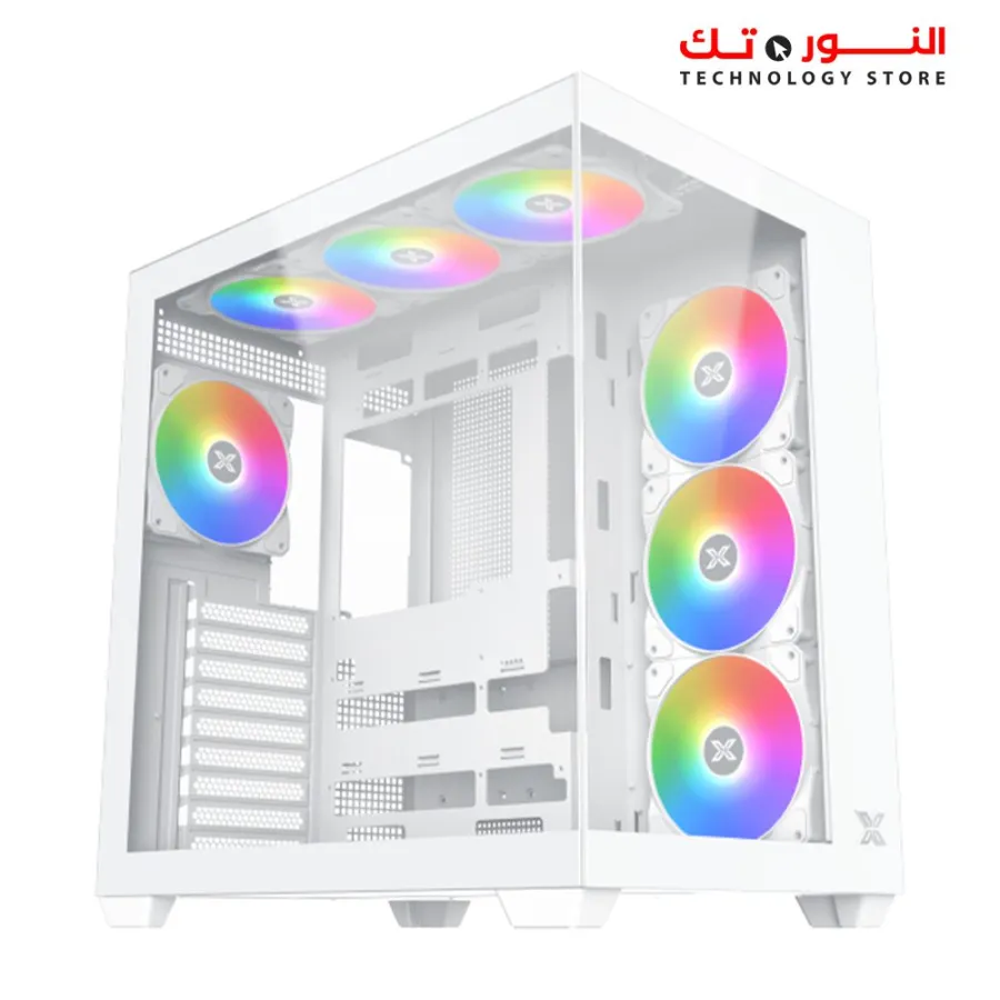 Xigmatek Aqua V Air Arctic (Type C ) 7FAN Argb Mid Tower Case