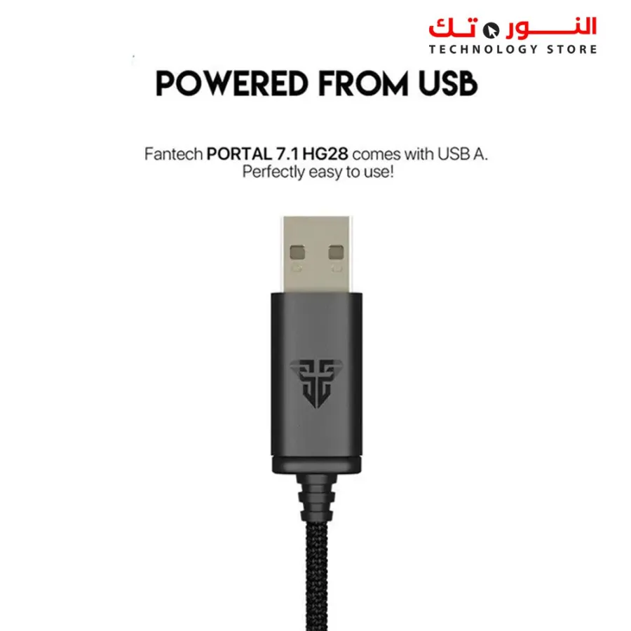 Fantech HG28 Portal 7.1 Surround Sound 50mm drivers RGB lighting USB-A lightweight design omni mic