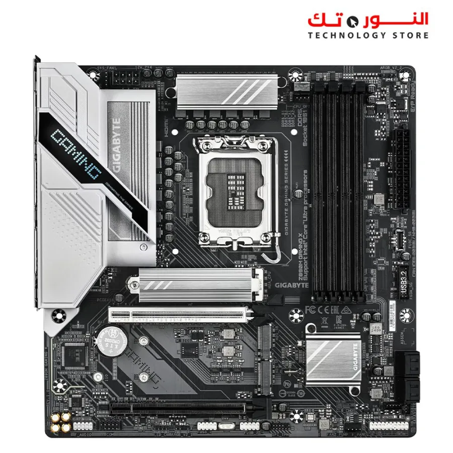GIGABYTE Z890M Gaming X Motherboard - Supports Intel Core Ultra (Series 2) CPUs, 8+1+2 Phases VRM, up to 8800MHz DDR5 (OC), 1xPCIe 5.0 + 2xPCIe 4.0, 2.5GbE LAN, USB 3.2 Gen 1