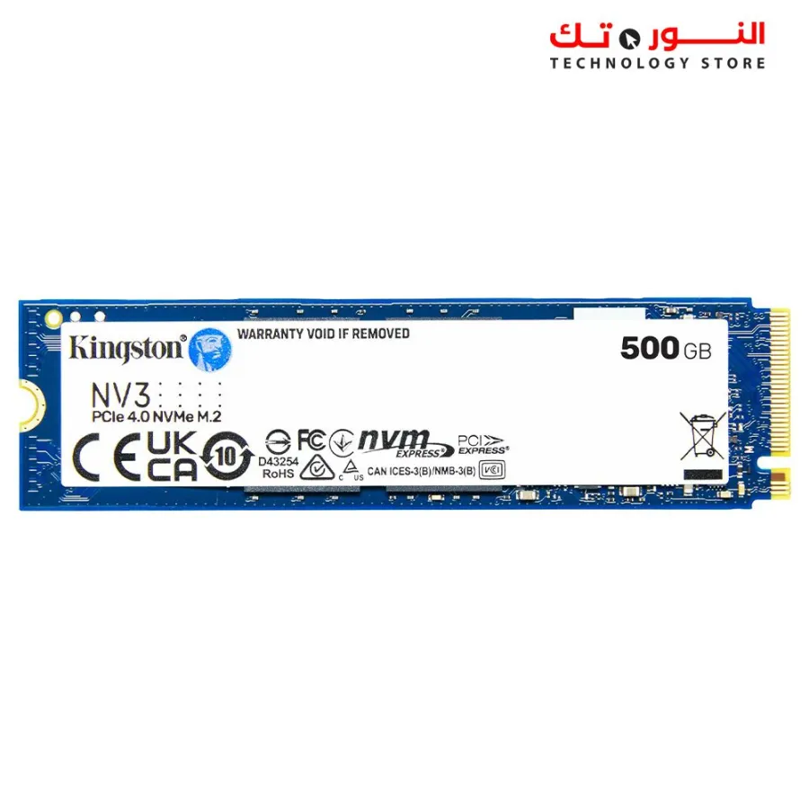 Kingston NV3 NVMe PCIe 4.0 Internal SSD 500GB Up to 5,000MB/s