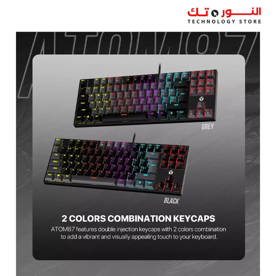 FANTECH MK876V2 ATOM87 RGB MECHANICAL KEYBOARD SUMI EDITION - BLACK