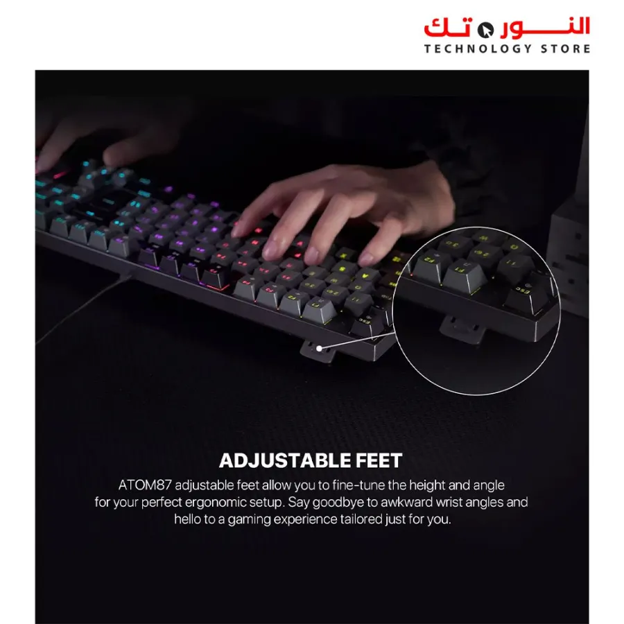 FANTECH MK876V2 ATOM87 RGB MECHANICAL KEYBOARD SUMI EDITION - BLACK