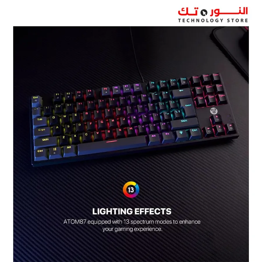FANTECH MK876V2 ATOM87 RGB MECHANICAL KEYBOARD SUMI EDITION - BLACK