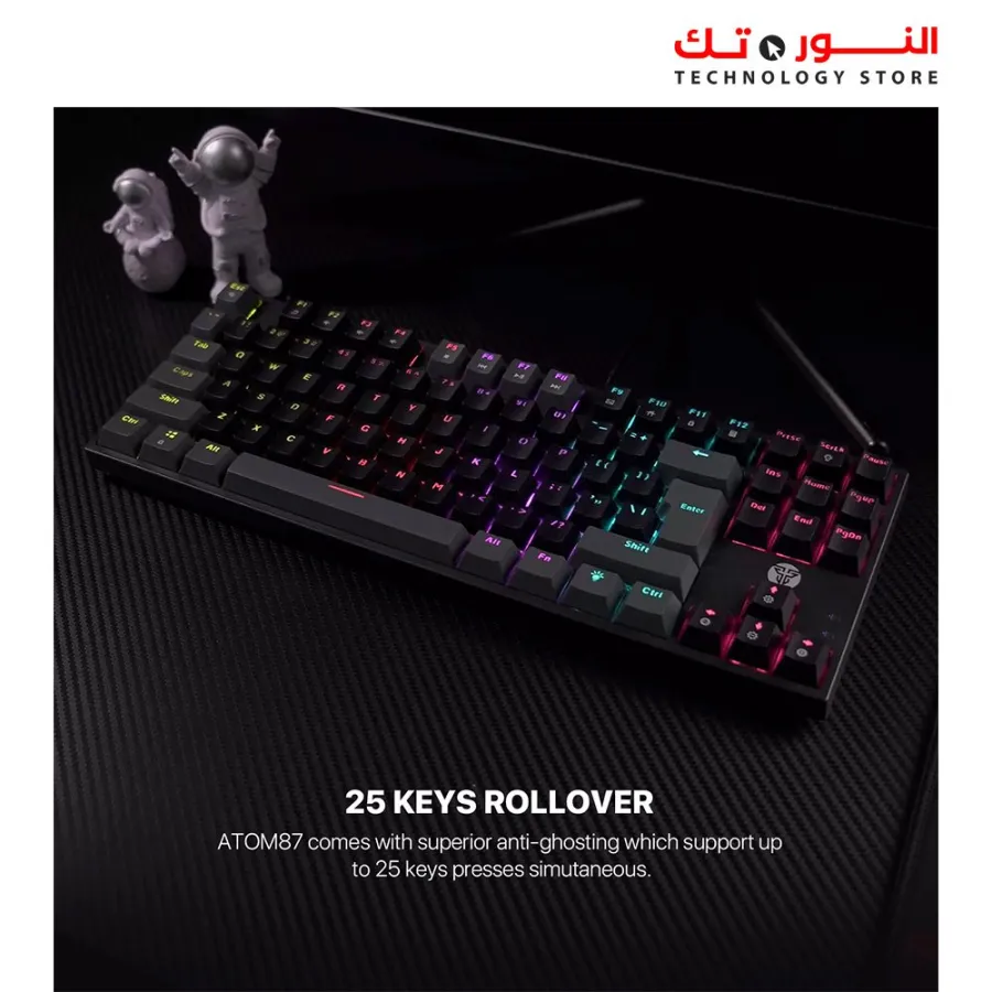FANTECH MK876V2 ATOM87 RGB MECHANICAL KEYBOARD SUMI EDITION - BLACK