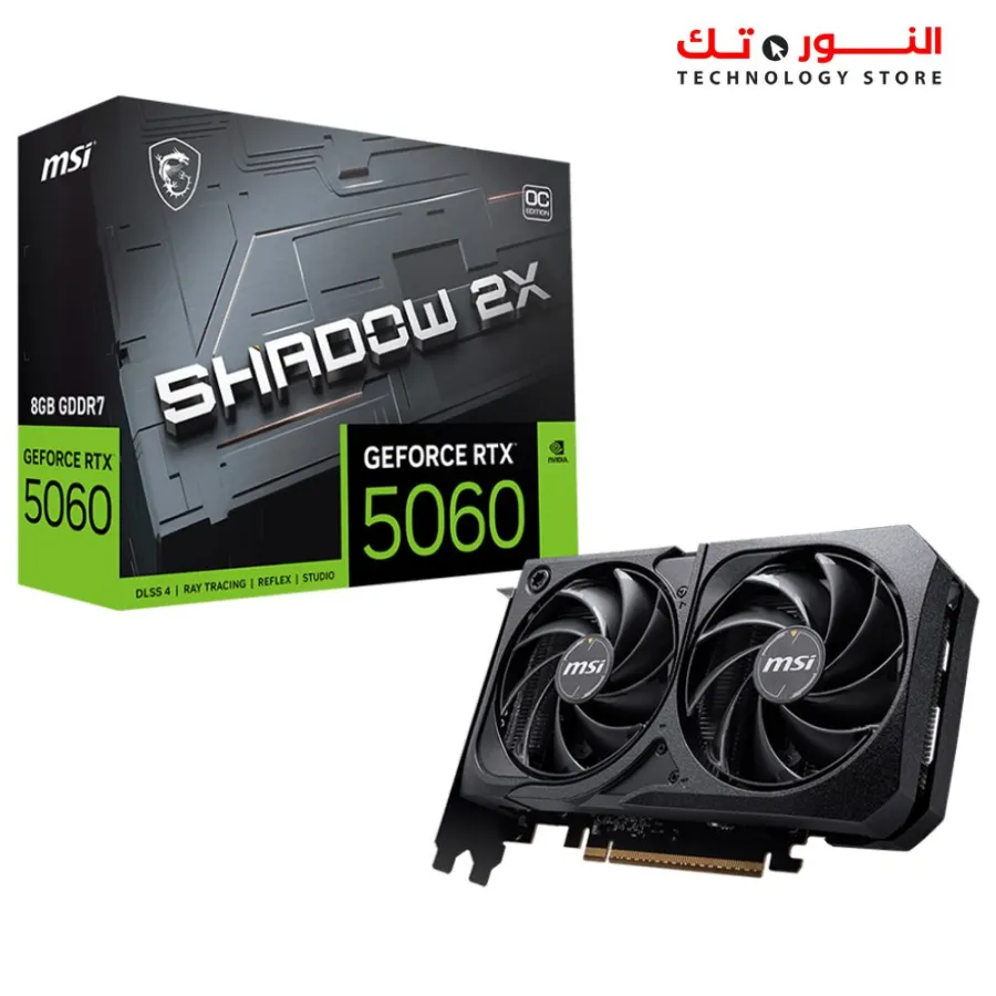 MSI Shadow 2X Gaming RTX 5060 8G OC Graphics Card 8GB GDDR7