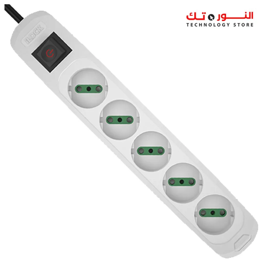 ILOCK power strip, 5 outlets without earthing (Basic) 1.5 m