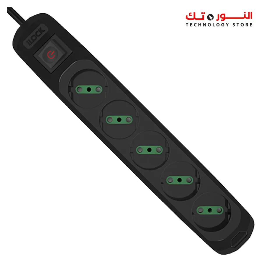 ILOCK power strip, 5 outlets without earthing (Basic) 3 m
