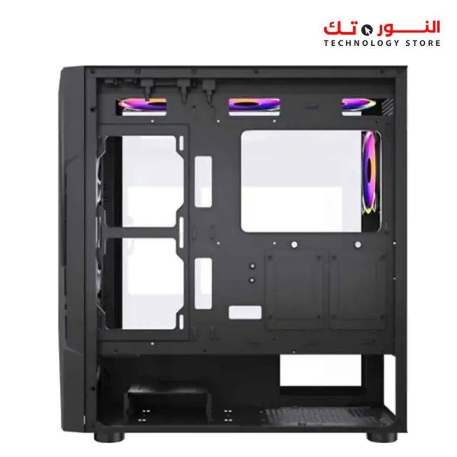 Xander Velox Gaming Case Mid Tower 4 ARGB FANS CONTROLLER Black +  PSU 700W 80+ WHITE fixed cable